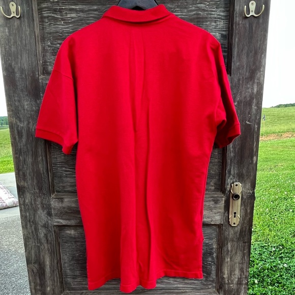 Duck Head Collared Short Sleeve 2 Button Cotton Polo, Ferrari Red | XL - Picture 4 of 5